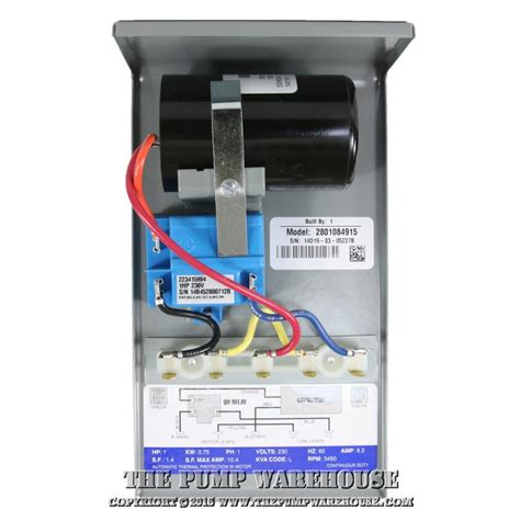 franklin electric control box start capacitor 1hp|franklin electric well pump capacitors.